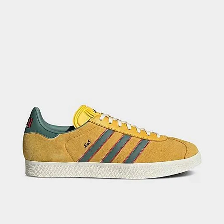 adidas Men's Originals x Bob Marley Gazelle Indoor Casual Shoes in Bold Gold/Pure Ruby Size: 7.5