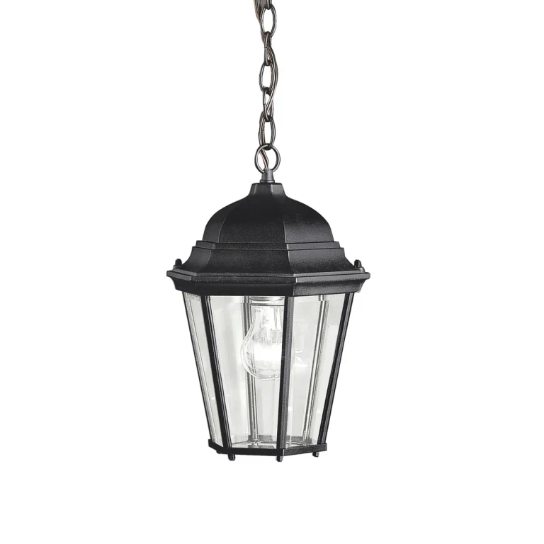 Black One Light Outdoor Pendant from the Madison Collection