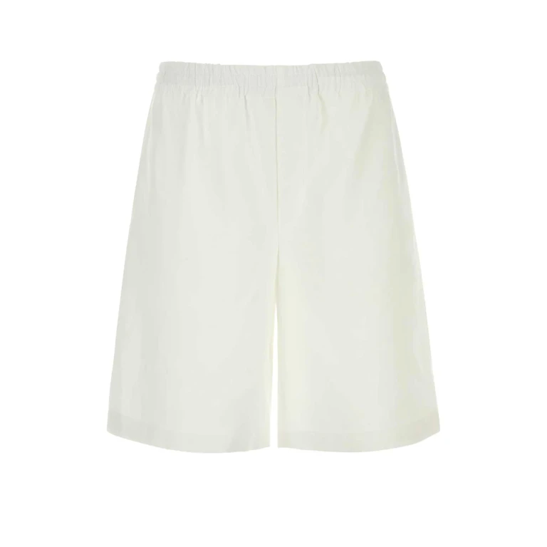 Gucci White Linen Bermuda Shorts