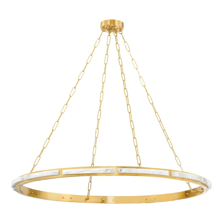 Aged Brass LED Chandelier from the Wingate Collection