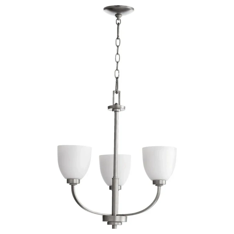 Quorum Reyes 3-Light 22" Transitional Chandelier in Classic Nickel