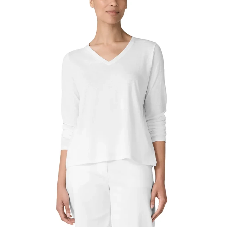 Eileen Fisher V Neck Long Sleeve Tee
