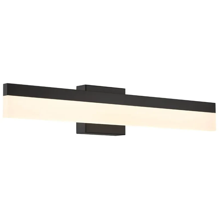 Matte Black LED Bathroom Vanity Light from the Loft Color Selectable Collection