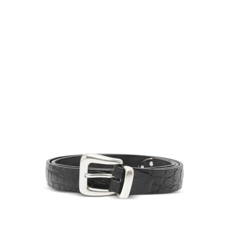 Eraldo Crocodile-effect Buckle Belt