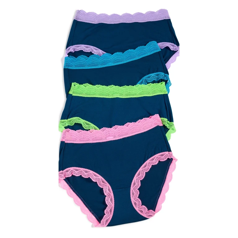 Stripe & Stare High Rise Knicker Four Pack Sand Essentials M