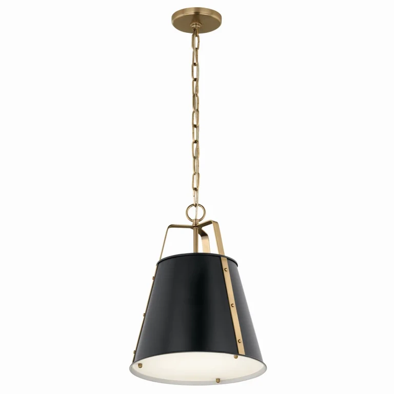Black One Light Pendant from the Etcher Collection