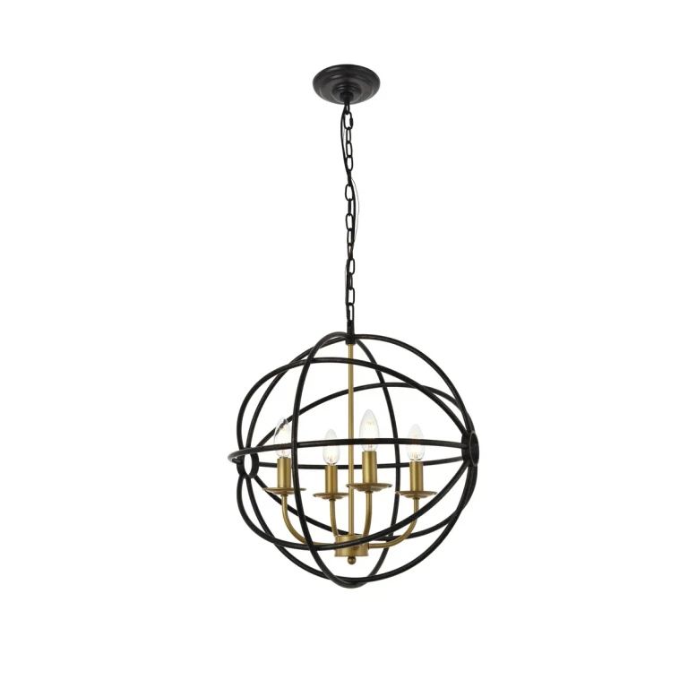 brass Four Light Pendant from the Octavia Collection