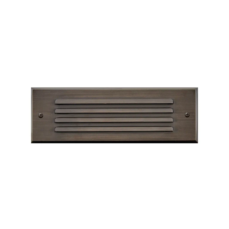 Matte Bronze LED Flush Step Light from the Louvered Brick Light Collection