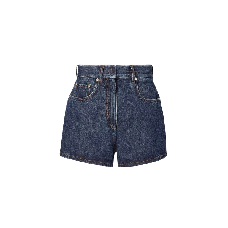 Fendi Blueberry Cotton Shorts