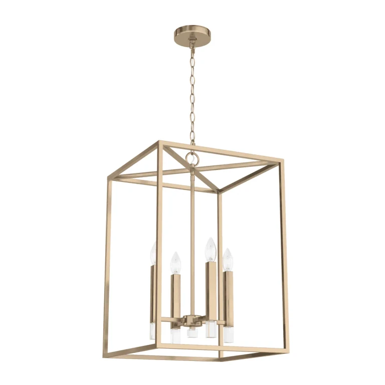 Alturas Gold Four Light Foyer Pendant from the Sunjai Collection