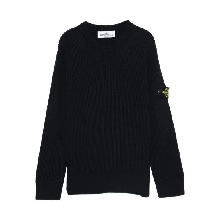 Stone Island Ribbed Logo-patch Sweater