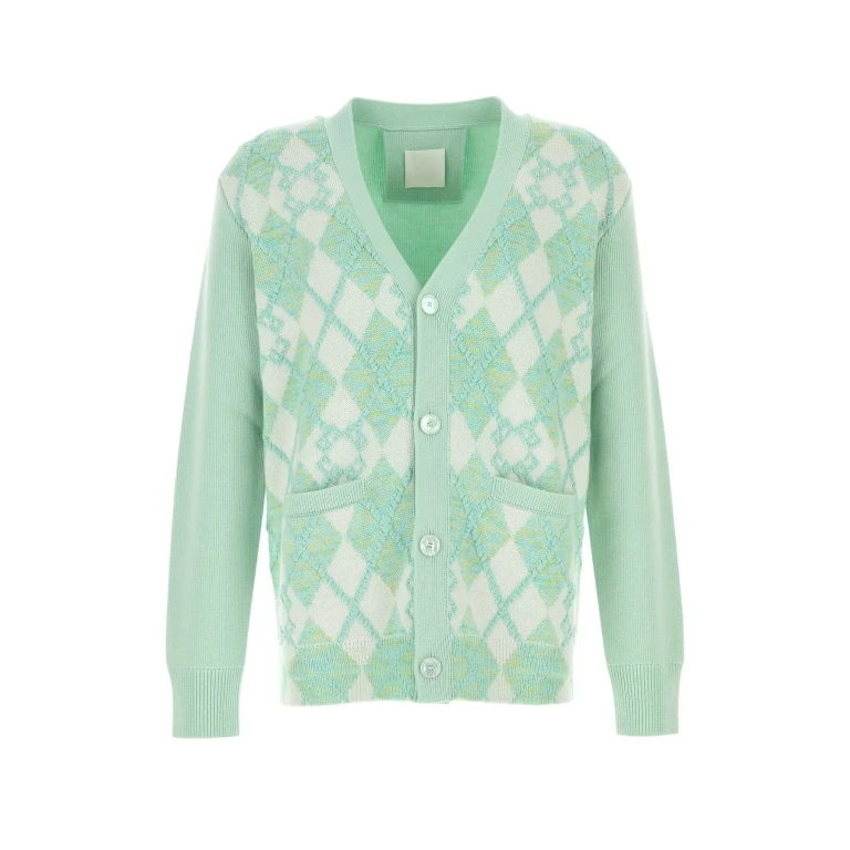 Givenchy Pastel Green Wool Blend Cardigan