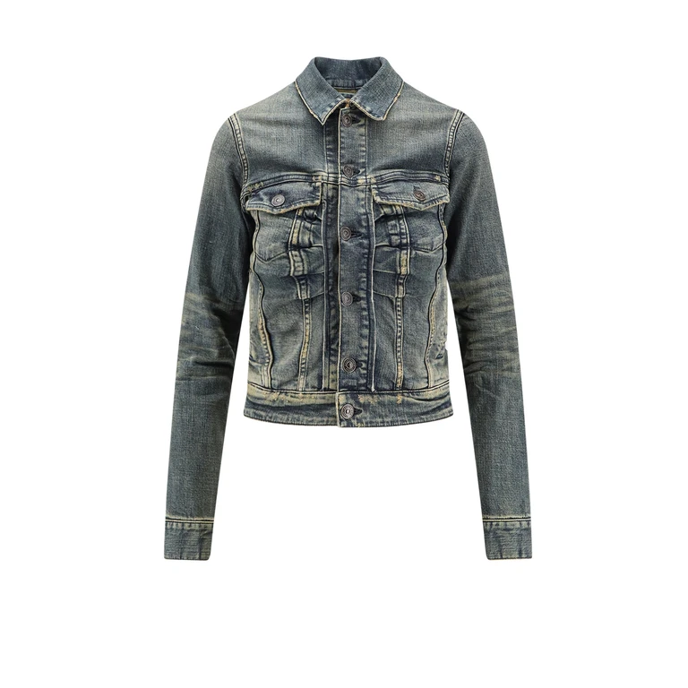 Balenciaga Jackets Blu Verde Petrolio Cotone Elastan - Women