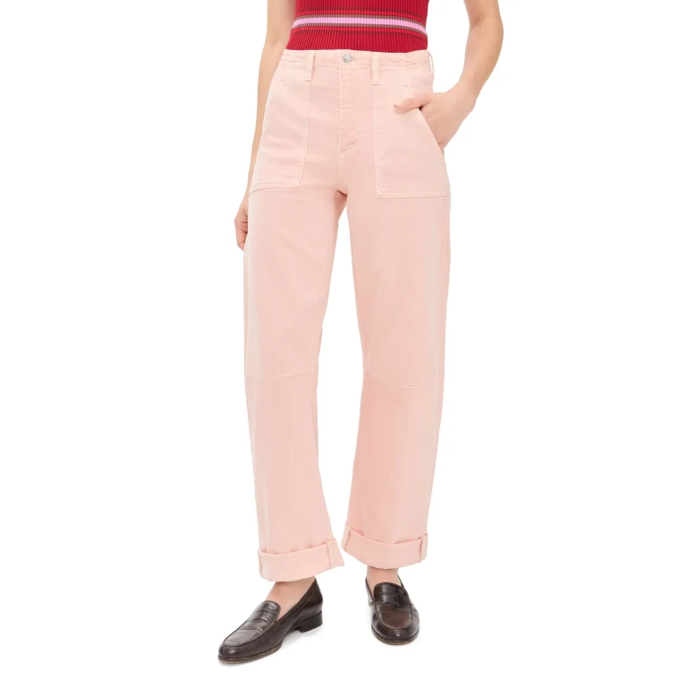 LE JEAN Utility Soft Double Cuff Jeans Peachy 28