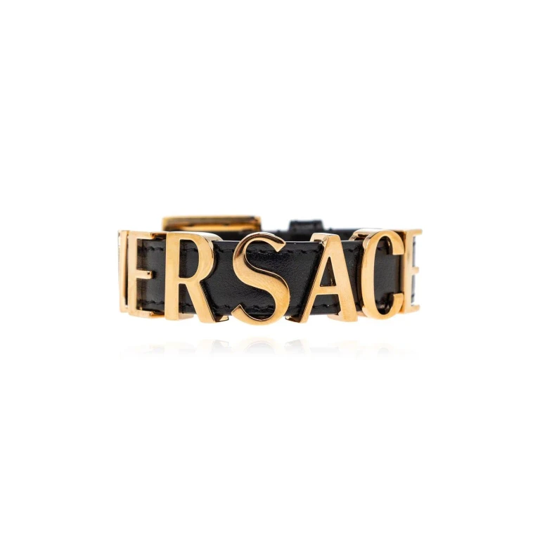 Versace Logo-lettering Buckle Fastened Bracelet