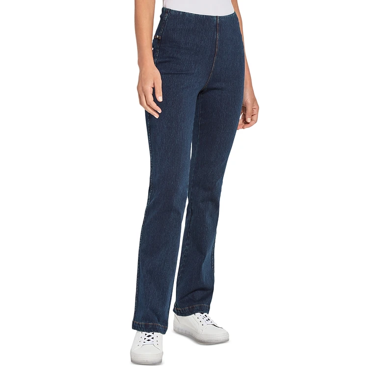 Lysse Plus Baby Bootcut Jeans in Black