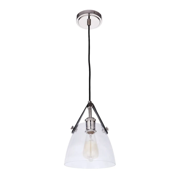 Polished Nickel One Light Pendant from the Hagen Collection