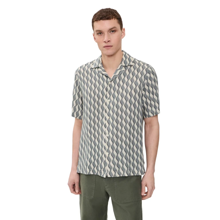 Frescobol Carioca Roberto Linen Shirt Coastal Blue M