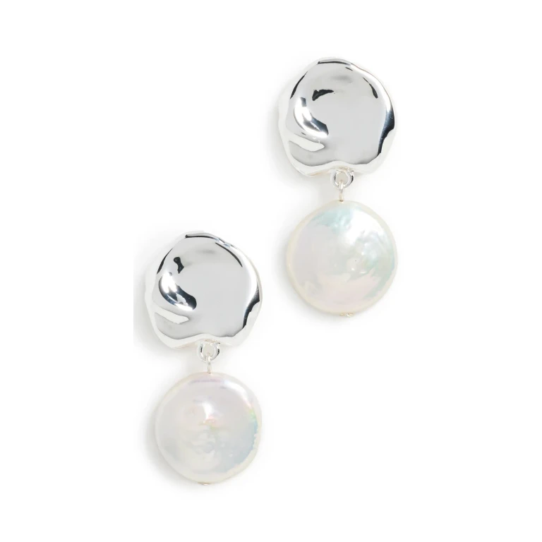 Lizzie Fortunato Coin Reflection Earrings Silver One Size