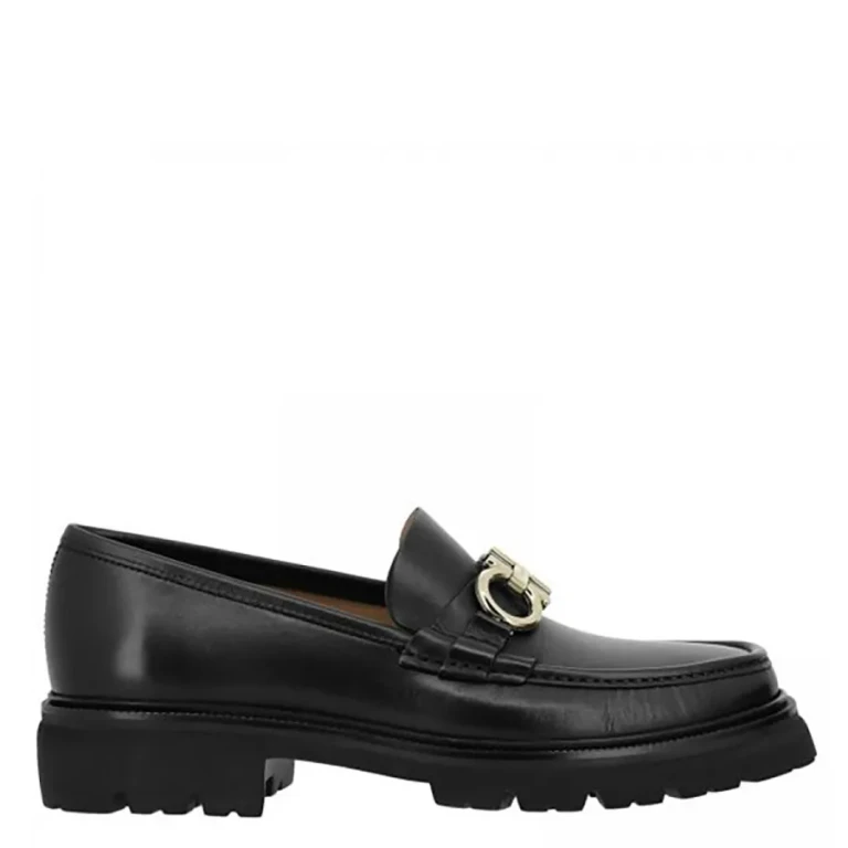 Salvatore Ferragamo Mens Black Bleecker Moccasins Bit Loafers