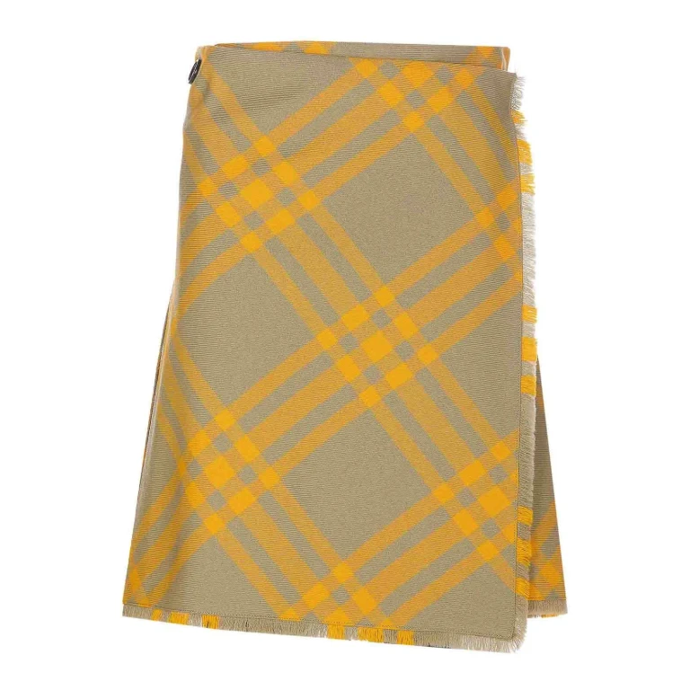 Burberry 中长裙 - 黄色