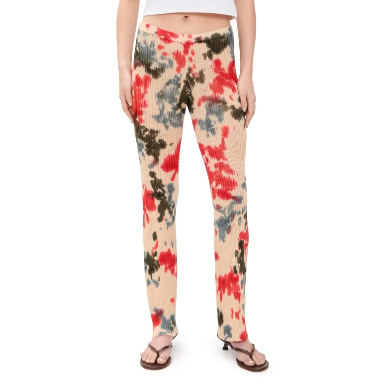 Rodebjer Monica Tie Dye Pants Red Multi XS