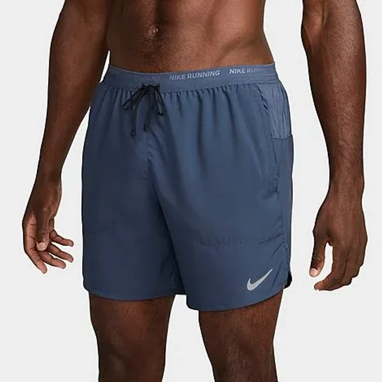 Nike Men's Dri-FIT Stride Brief-Lined 7" Running Shorts in Thunder Blue/Black Size: XS
