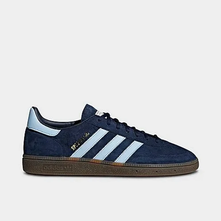 adidas Men's Originals Handball Spezial Casual Shoes in Collegiate Navy/Clear Sky/Gum Size: 4.0