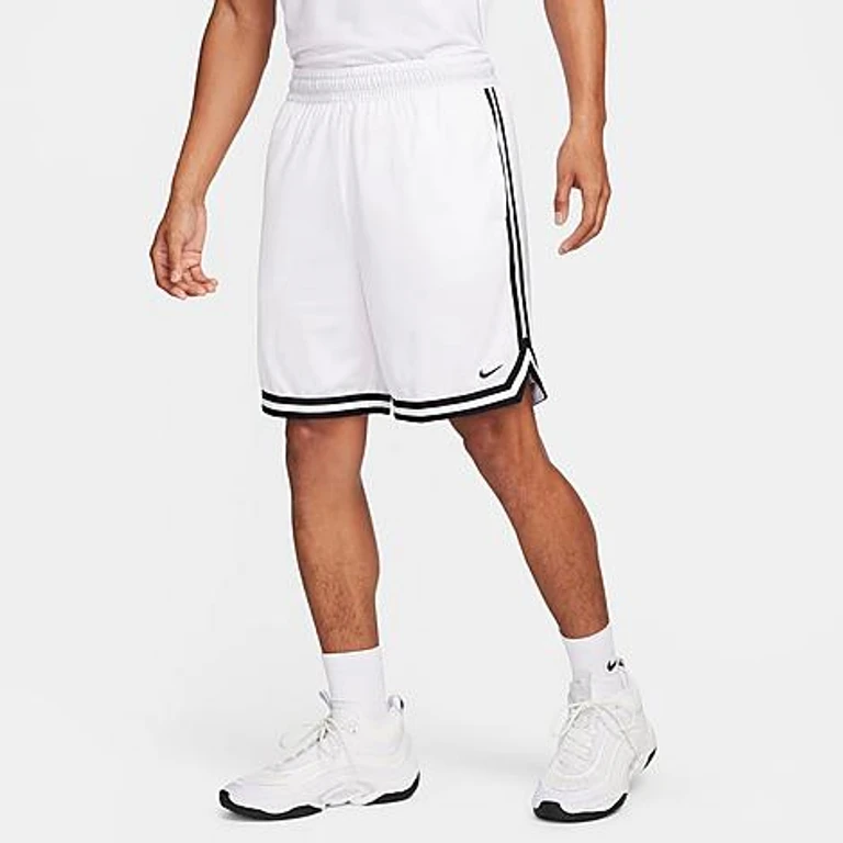 Nike Men's DNA Dri-FIT 8" Basketball Shorts in White/Black Size: XS
