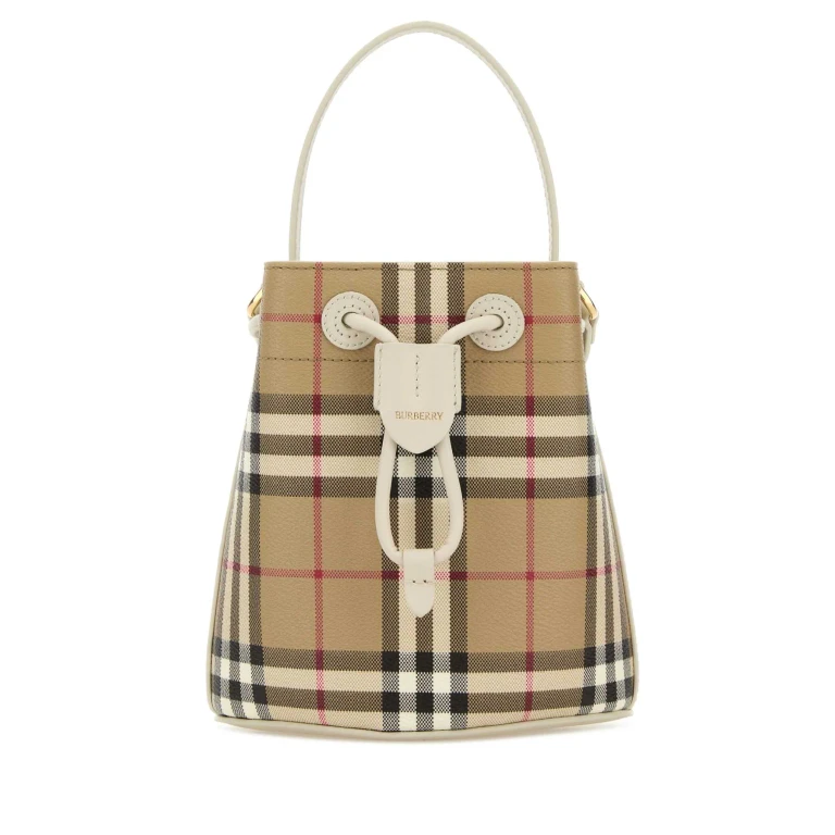 Printed Canvas Bucket Bag