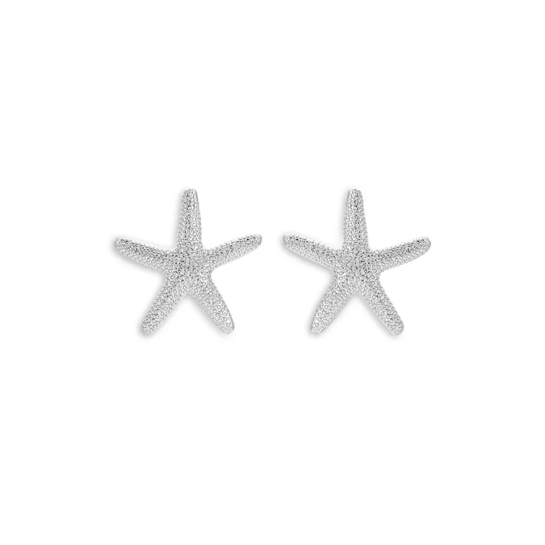 Ettika Textured Starfish Statement Stud Earrings
