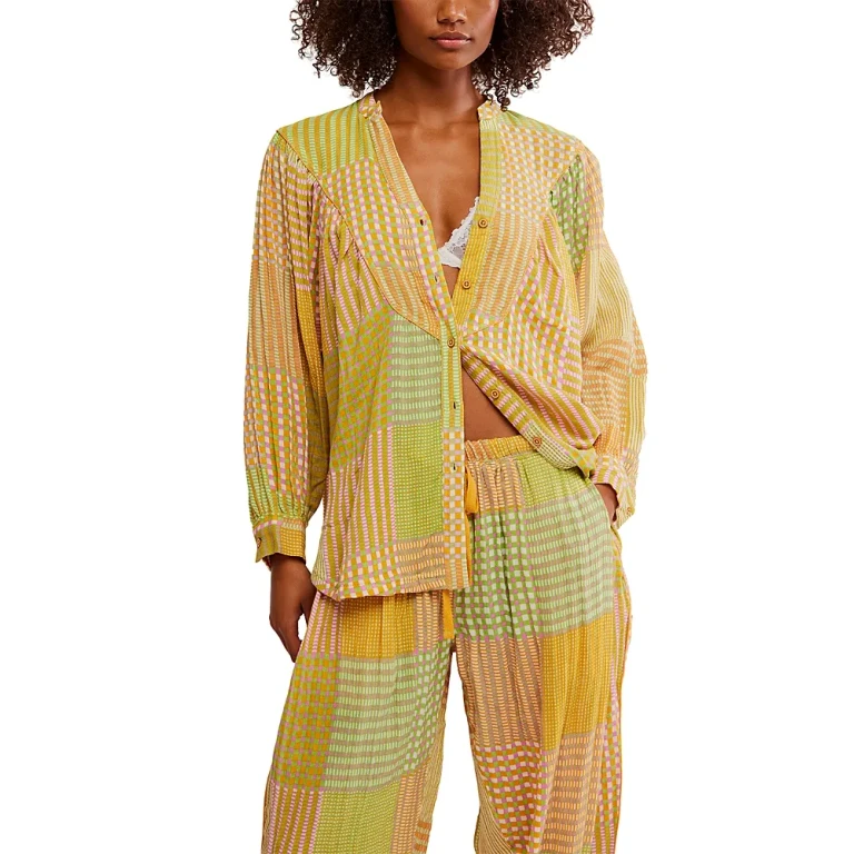 Free People Night After Night Pajama Shirt