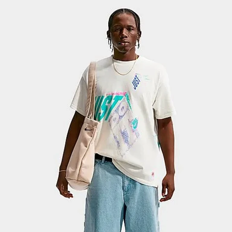Nike Men's Sportswear Just Do It DNA Graphic T-Shirt in Sail Size: XS