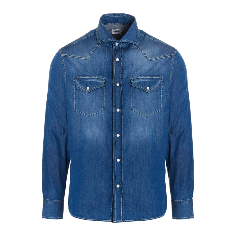 Camisa de homem Brunello Cucinelli - Azul