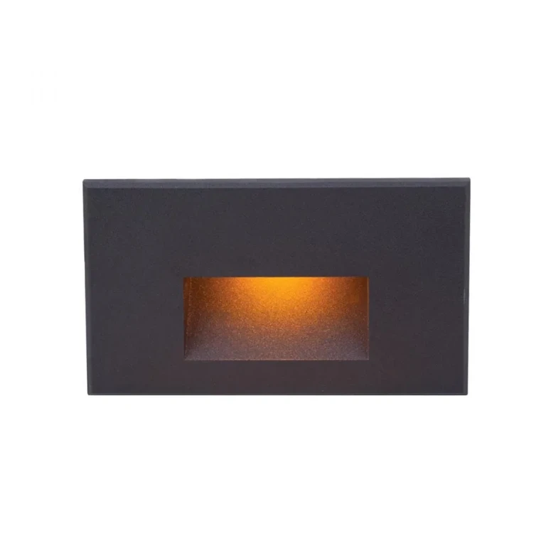WAC Lighting 120V LEDme 1-Light Horizontal Step and Wall Light in Black - WL-LED100-RD-BK