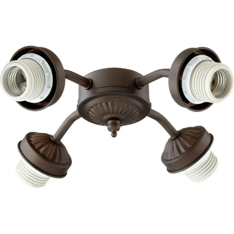 Quorum 4-Light 10" Ceiling Fan Light Kit in Oiled Bronze