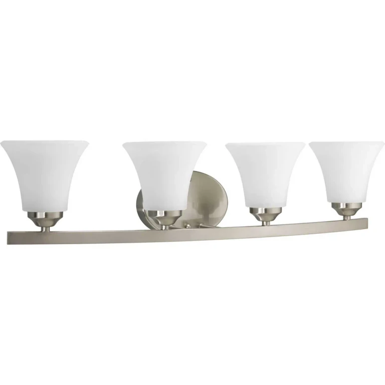 Brushed Nickel Four Light Bath Bracket from the Adorn Collection