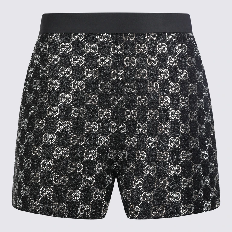 Gucci Shorts Black _vi Metallized Pl Pa Co - Women