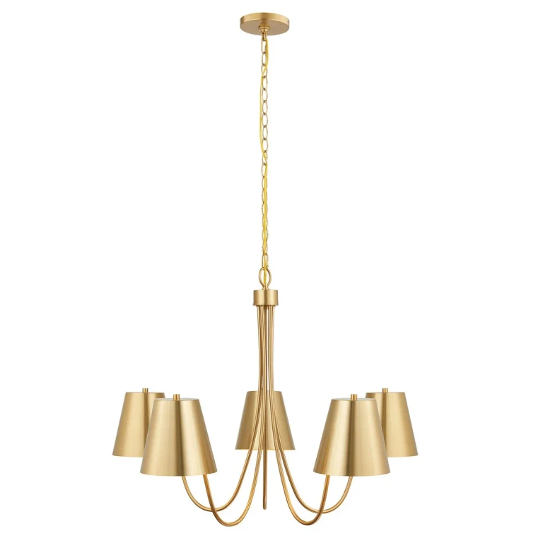Chandelier in Natural Brass