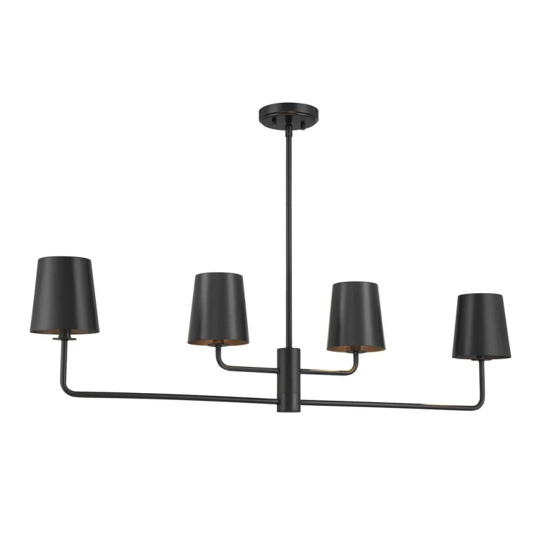 Linear Chandelier in Matte Black