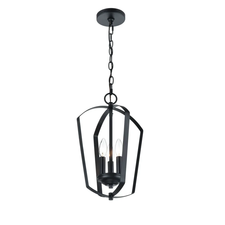 Millennium 3-Light Chandelier in Matte Black