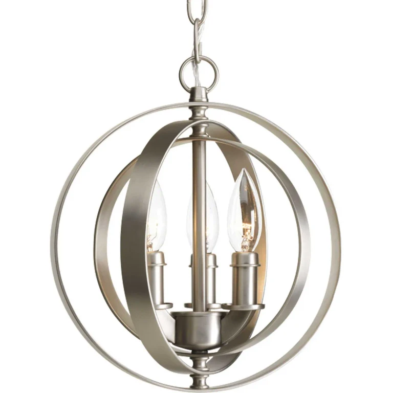 Burnished Silver Three Light Pendant from the Equinox Collection