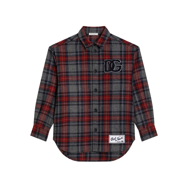 Dolce & Gabbana Kids Camicia Manic. Lunga Multicolour