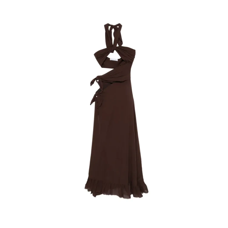 Raquel Diniz Teresa Cut-out Ruffled Maxi Dress