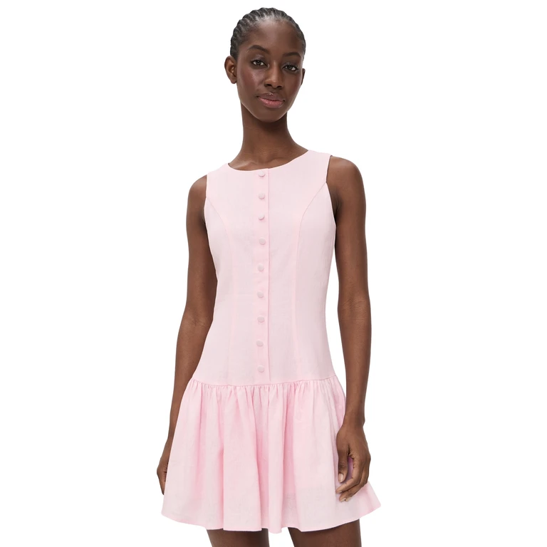 WAYF Martini Mini Dress Light Pink XS