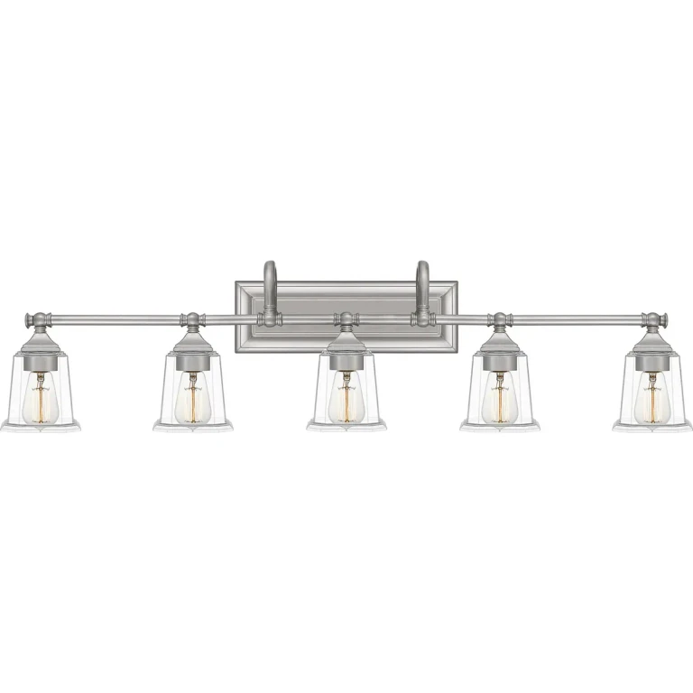 Nicholas 5-Light Bathroom Vanity Light in Brushed Nickel