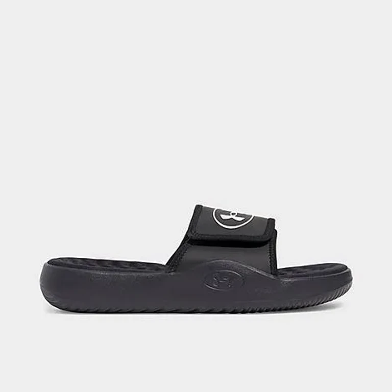 Under Armour Men's UA Ignite Pro 8 Slide Sandals in Black/Galaxy Black/White Size: 7.0