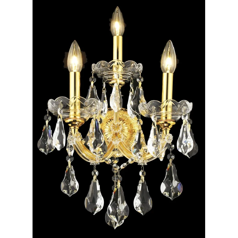 Gold Three Light Wall Sconce from the Maria Theresa Collection