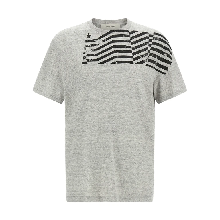 Golden Goose Gray Cotton T-Shirt - Men
