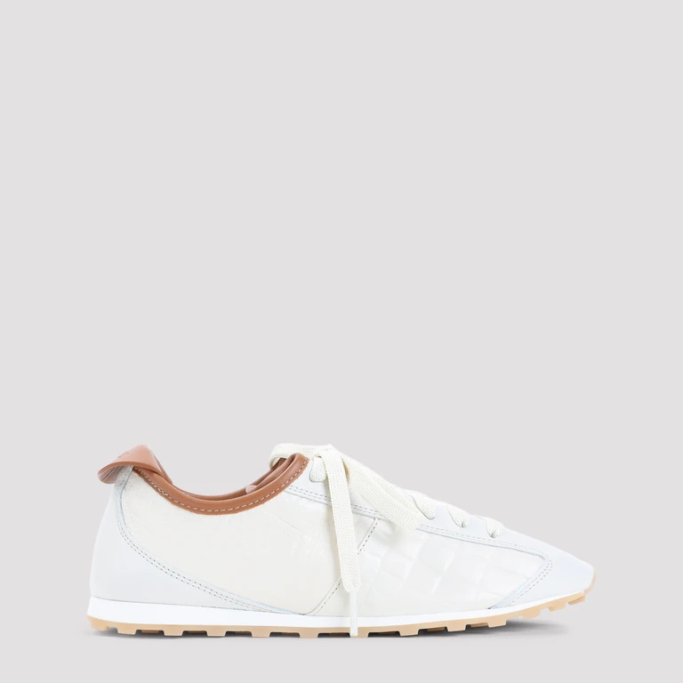 Jacquemus Les Tennis Sneakers Grey Lamb Leather Rubber - Women